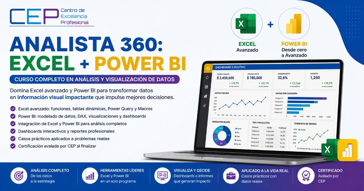 Analista 360: Excel + Power BI